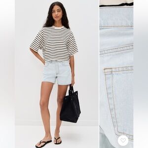 ANINE BING Dalton Shorts Light washed blue denim xs